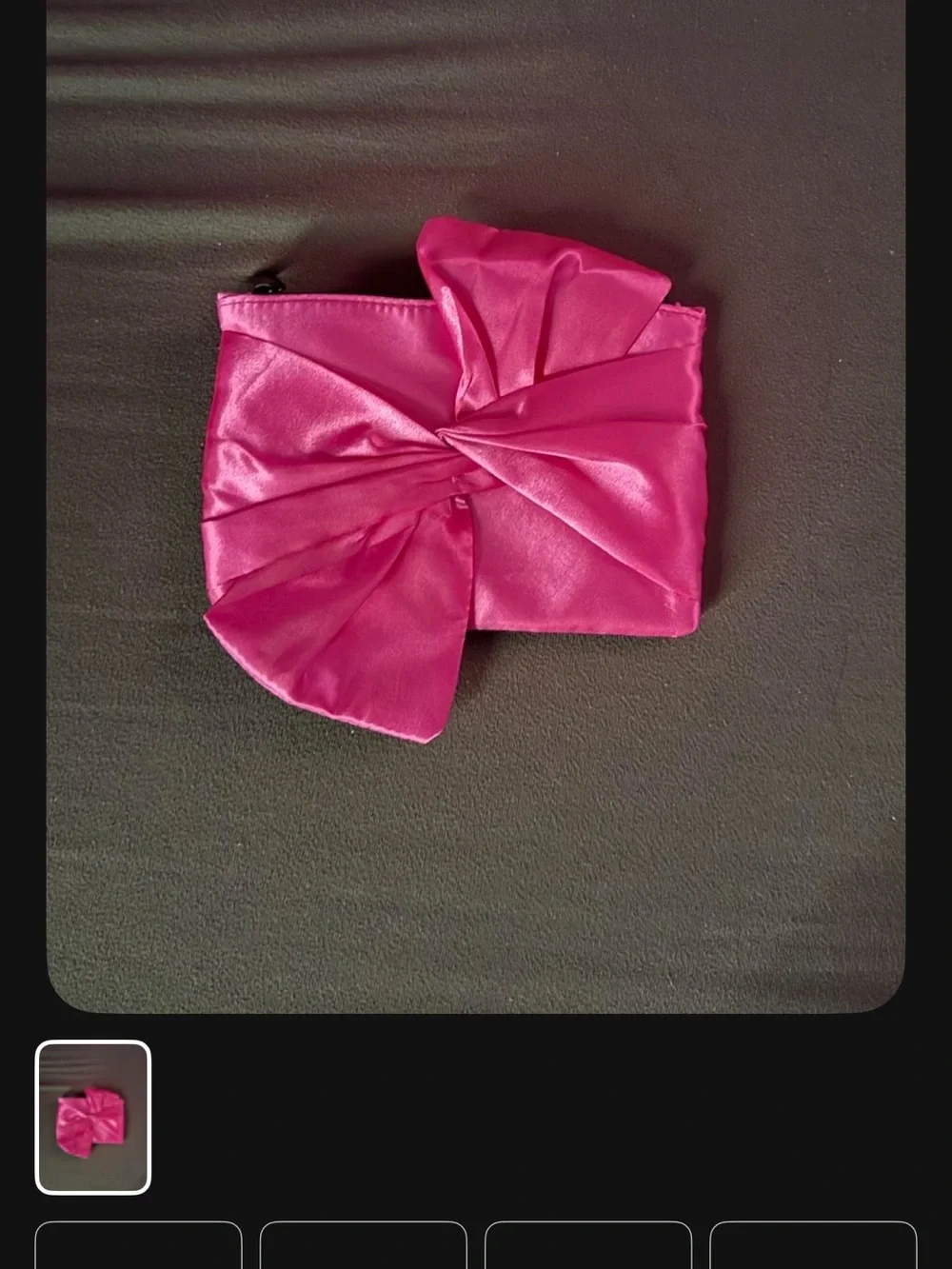 ipsy Satin Pink Bow Makeup Pouch